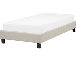 Bed zonder hoofdbord Stof ROANNE 90 x 200 cm Beige