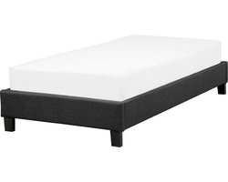 Bed zonder hoofdbord Stof ROANNE 90 x 200 cm Grijs