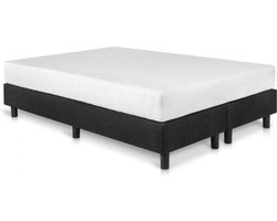 Bed4less Boxspring 120 x 190 cm - Met Matras - Twijfelaar (120 cm breed) - Zwart