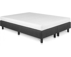 Bed4less Boxspring 140 x 200 cm - Met Matras - Tweepersoons - Antraciet