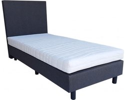 Bed4less Boxspring 90 x 200 cm - Met Matras - Eenpersoons - Antraciet