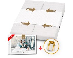 Bedbinder DeLuxe Matraswig met 3 Verstelbare Banden - Liefdesbrug Tussenstuk tegen Kier en Naad | Matras Verbinder Bedbrug Matrasbrug Pont d'Amour | Antislip Beddenverbinder Boxspring Topper
