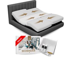 Bedbinder Matraswig met 2 Verstelbare Banden - Liefdesbrug Tussenstuk tegen Kier en Naad | Matras Verbinder Bedbrug Matrasbrug Pont d'Amour | Antislip Beddenverbinder voor Boxspring & Topper 60x260