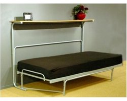 Bedden4045 - Wentelbed met spiraalbodem -  1 persoons – Metaal - Zilver