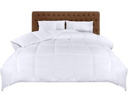 Beddengoed Dekbed 140 x 200 cm, All Season Dekbed, Lichtgewicht Dekbed met Polyester Vulling, Microvezel Slaapdeken (Wit)