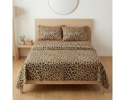 Beddengoed Luipaardprint - Laken Set - Slaapkamer Decoratie - Hypoallergeen Materiaal - Matrimoniale - Niet Gespecificeerd