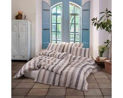Beddengoed Set - Linnen Dekbed - Rustig Slapen - 100% Natuurlijk Linnen - 135 x 200 cm - Beige Grijs