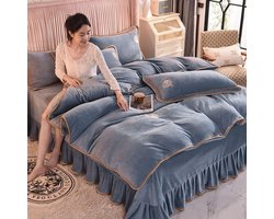 Beddengoed Set - Warme Dekens - Comfortabel Slapen - Zachte Flanel - 1.8m Bed - Melk Wit