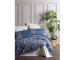 Beddengoedset - 1 dekbedovertrek 220 x 240 cm + 2 kussenslopen 60 x 60 cm - 100% katoen - Blauw