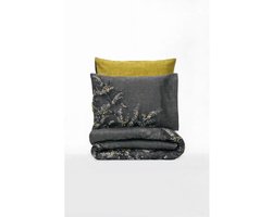 Beddengoedset - 1 dekbedovertrek 220 x 240 cm + 2 kussenslopen 60 x 60 cm - 100% katoen satijn - Antraciet