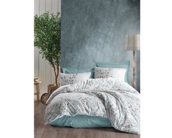 Beddengoedset - 1 dekbedovertrek 220 x 240 cm + 2 kussenslopen 60 x 60 cm - 100% versterkt katoen - Mint