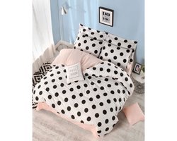 Beddengoedset - 1 dekbedovertrek 220 x 240 cm + 2 kussenslopen 60 x 60 cm - 65% katoen, 35% polyester - Wit