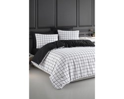 Beddengoedset - 1 dekbedovertrek 220 x 240 cm + 2 kussenslopen 60 x 60 cm - 65% katoen, 35% polyester - Wit