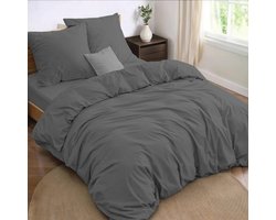 Beddengoedset 160x200 cm - 4-delig Dekbedovertrek met Hoeslaken en Kussenslopen
