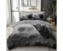 Beddengoedset Dierenprint - Dekbedovertrek Set - Slaapkamer Decoratie - Dubbelzijdig Ontwerp - 200 x 200 cm - Rund Patroon