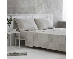 Beddengoedset Katoen - Laken Kussensloop - Natuurlijke Slaap - GOTS Gecertificeerd - Cama 90 X 190/200 - Beige