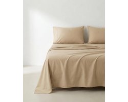 Beddengoedset Katoen - Laken Set - Slaapkamer Comfort - Hypoallergeen - 160x190/200cm - Steenkleurig
