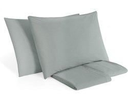 Beddengoedset voor Frans bed van puur katoen, stonewashed-effect, toplaken 200 x 290 cm, hoeslaken 120 x 200 x 30 cm, 1 kussensloop 50 x 80 cm, model: Senna