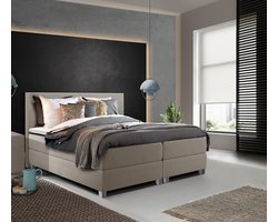 Beddenhut - Hotel Collection - 160x200 - Complete boxspring set Beige - Inclusief topper