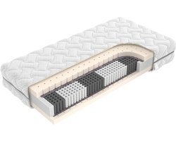 Beddenscout24 Vita Lux matras 100 x 220 - Clima natuurlatex matras - Pocketvering- 23cm dik - Ergonomisch - Antibacterieel - Wasbare hoes