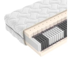 Beddenscout24 Vita Lux matras 180 x 200 - Clima natuurlatex matras - Pocketvering- 23cm dik - Ergonomisch - Antibacterieel - Wasbare hoes