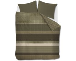 Beddinghouse Fera dekbedovertrek - Tweepersoons - 200 x 200/220 cm - Groen