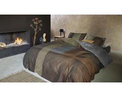 Beddinghouse Harris dekbedovertrek - Tweepersoons - 200x200/220 cm - Bruin