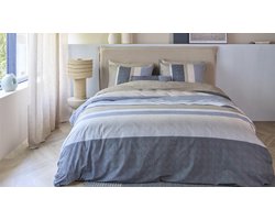 Beddinghouse Jorren dekbedovertrek - Tweepersoons - 200x200/220 - Blauw Grijs