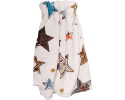 Beddinghouse KIDS Lots of Stars Fleecedeken - 130x170 cm - Wit
