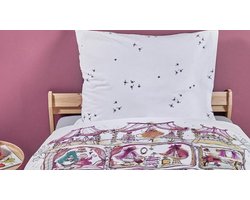 Beddinghouse Kids Mousehouse dekbedovertrek - Eenpersoons - 140x200/220 - Roze