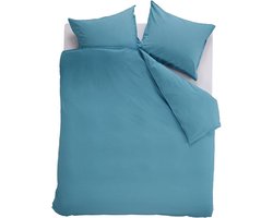 Beddinghouse Organic Basic dekbedovertrek - Lits-Jumeaux - 240x200/220 - Blauw Grijs