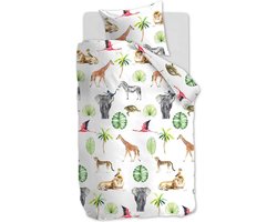 Beddinghouse Savanna Friends - Dekbedovertrek - eenpersoons - 140x200/220 cm - Multi