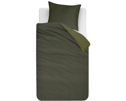 Beddinghouse Warm dekbedovertrek - Eenpersoons - 140 x 200/220 cm - Groen