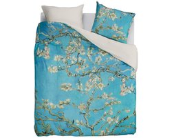 Beddinghouse x Van Gogh Museum Almond Blossom dekbedovertrek - Eenpersoons - 140x200/220 cm - Blauw