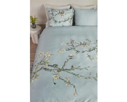 Beddinghouse x Van Gogh Museum Blossom dekbedovertrek - Eenpersoons - 140x200/220 cm - Blauw Grijs