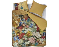 Beddinghouse x Van Gogh Museum Bouquet dAnniversaire dekbedovertrek - Eenpersoons - 140x200/220 - Goud