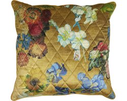Beddinghouse x Van Gogh Museum Carré Fleuri Sierkussen - 50x50 cm - Goud