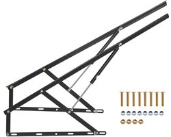 Beddlift, bedmaat 59 x 71 cm, draagvermogen 154 lbs, DIY wandbed bouwset, pneumatische hefsteun, duurzaam, opklapbaar wandbed voor logeerkamers