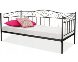 Bedframe - 90x200 cm - metaal - zwart