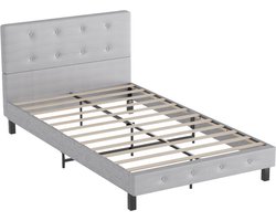 Bedframe met-hoofdeinde Lattenbodem 12 latten Home Collectie Bedframe 120*200CM Grijs Stof