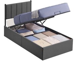 Bedframe - Met Opvouwbare Lattenbodem & Opbergruimte Onder Bed