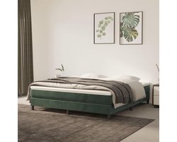 Bedframe met Veren - Boxspring Frame - Betere Nachtrust - Zacht Fluweel - 180 x 200 cm - Donkergroen