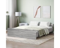 Bedframe Tweepersoons - Houten Bedbodem Bed met Hoofdeinde - Betere Nachtrust - Multiplex Lattenbodem - 160 x 200 cm