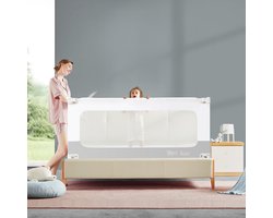 Bedhekje 200 cm lang, max 70 cm hoog - design verstelbare Bedrail - Bedrand - Bedomrander voor bedden - Luxe editie - Niet voor boxsprings - CUTE & KEPPE
