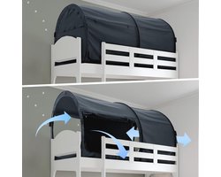 Bedhemel en binnentent met privacy - Dubbel frame slaap tent voor cottage en bunk twin - Grijze gordijnen