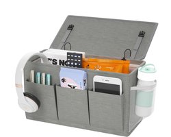 Bedlade met dubbele functie, organizer voor aan het bed, bedlade met 6 vakken, veelzijdige opbergoplossing voor aan het bed, houder voor tijdschriften en afstandsbedieningen, ideaal voor thuis, op de slaapkamer, in het ziekenhuis en op het kinderbed
