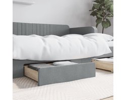 Bedlades 2 stuks - Opbergboxen onder bed - Slaapkamer Organiseren - Met Glijdende Wielen - N.v.t. - Lichtgrijs