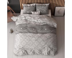 bedlaken, Beddengoed 3-delig 200cm x 200cm 3-delig grijs - Buenas - zacht en strijkvrij dekbedovertrekken met knoopsluiting - beddengoedset met 2 kussenslopen 80cm x 80cm