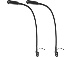 Bedlampjes Hoofdbord - Dubbele Leeslampjes - Bedlamp Slaapkamer Volwassenen - Zwart