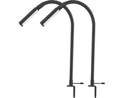 Bedlampjes Hoofdbord - Dubbele Leeslampjes - Bedlamp Slaapkamer Volwassenen - Zwart - Industrieel